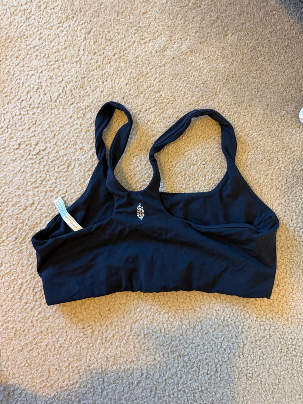 FP Movement by Free People Black Sports Bra with Rhinestone Detail